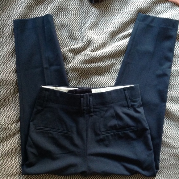 Zara High Waist Pants Trousers Work Slate S 2 4 - Picture 2 of 4